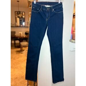 Raleigh Women's Straight Leg Jeans Blue White Oak Cotton Stretch USA 26x28